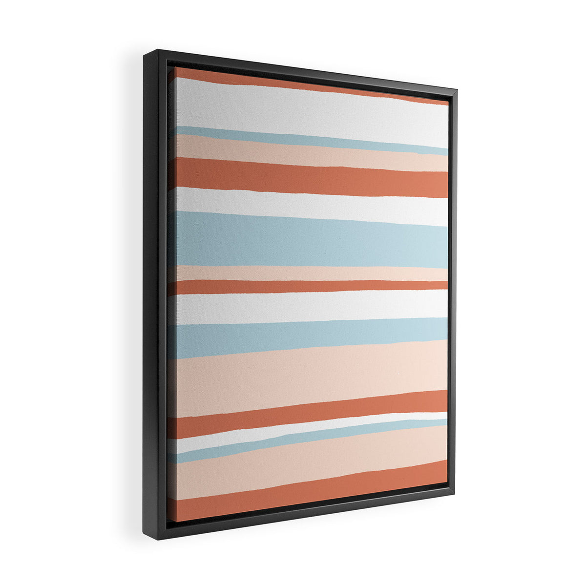 mesa, desert pastel stripes Framed Canvas Print Gallery Image 2