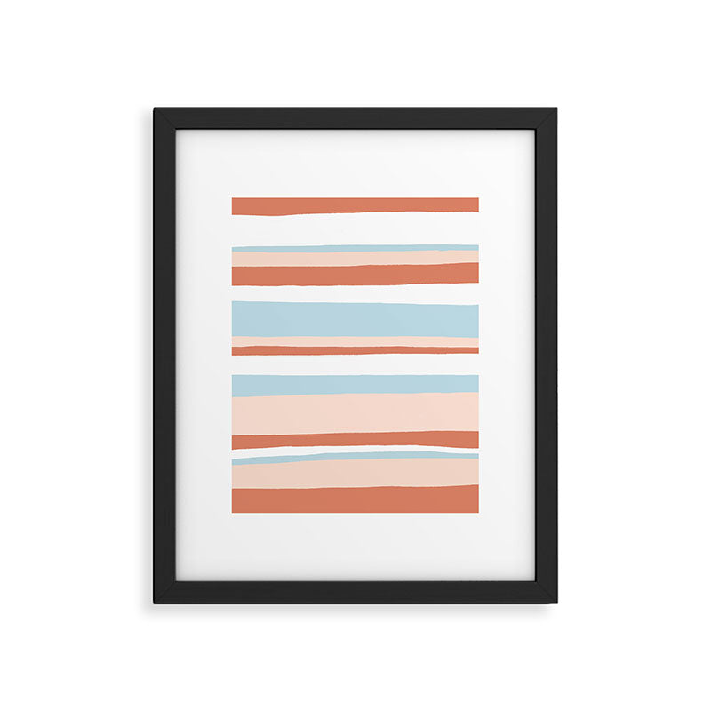 mesa, desert pastel stripes Framed Art Print Gallery Image 6