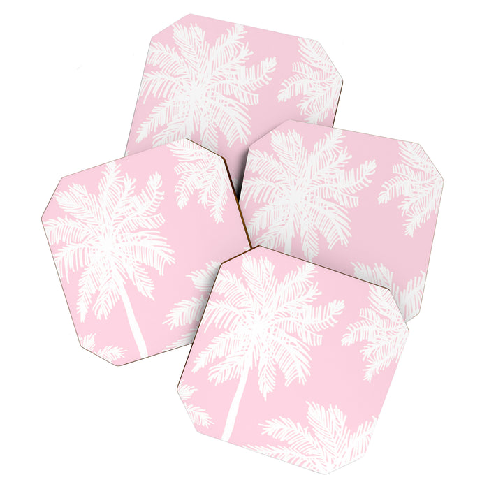 miami pink palms Coaster Gallery Image 1