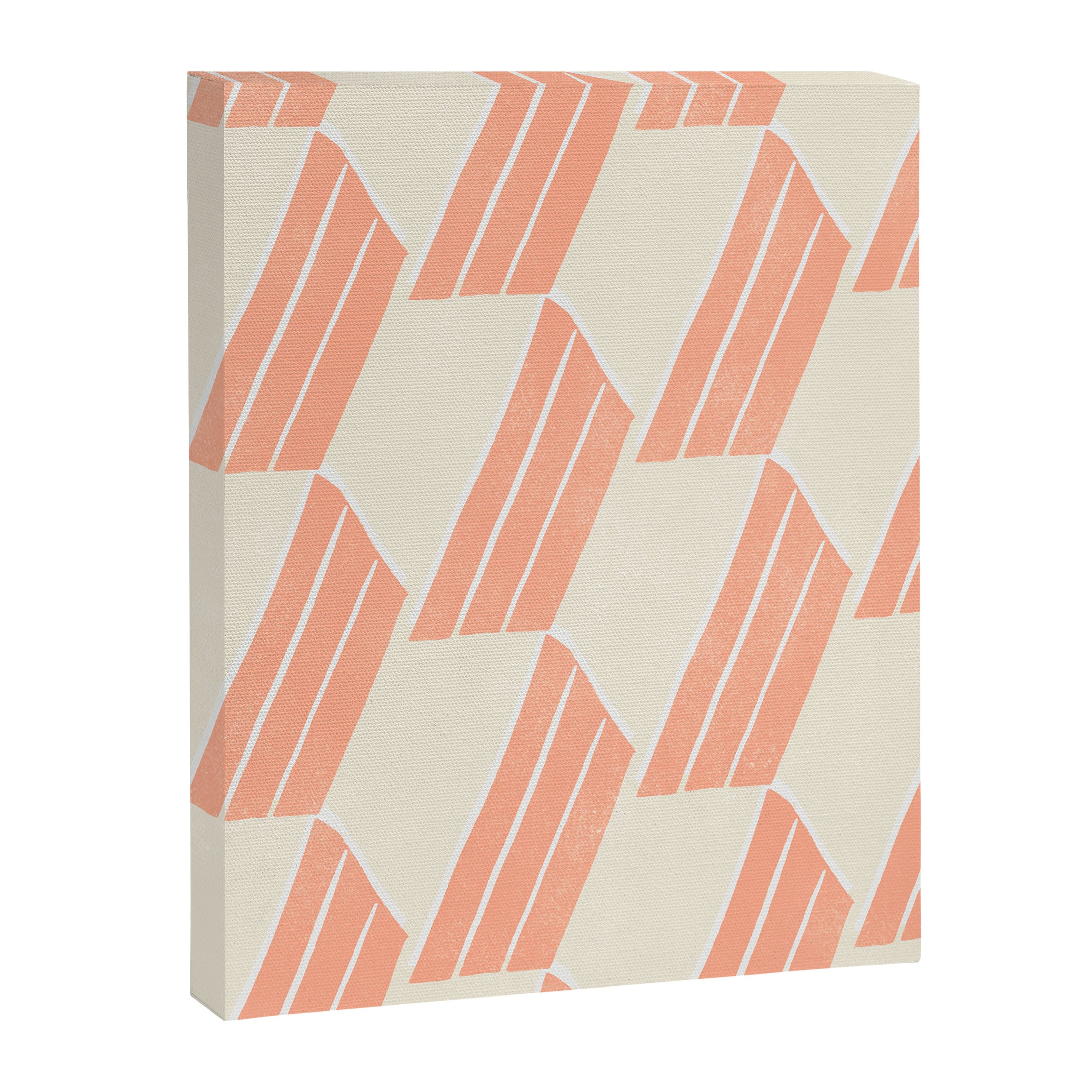 minimalist series: pink hex tiles Canvas Print Gallery Image 8