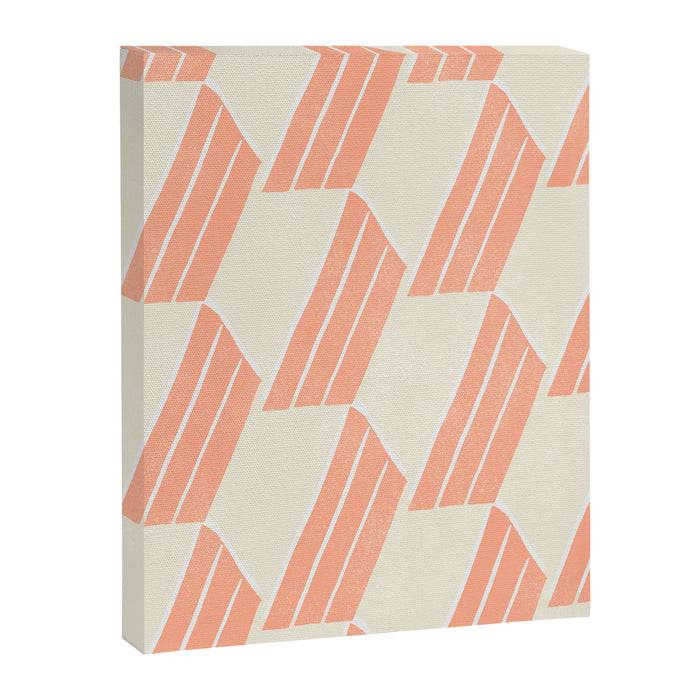 minimalist series: pink hex tiles Canvas Print Gallery Image 1