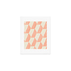 minimalist series: pink hex tiles Art Print Gallery Image 1