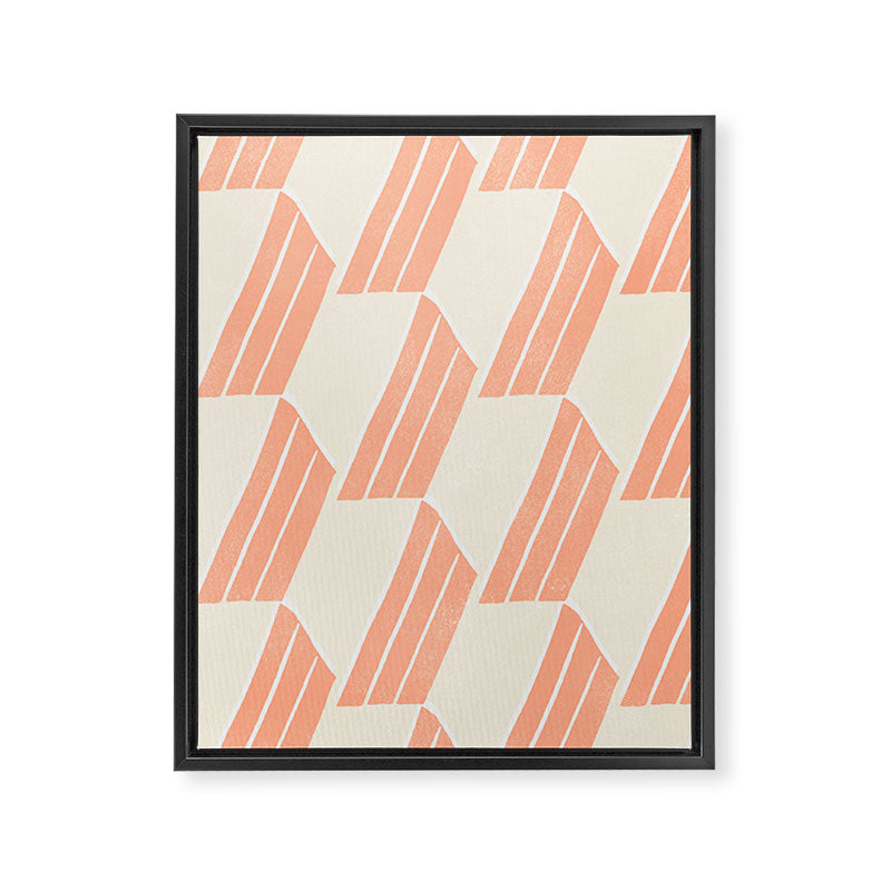 minimalist series: pink hex tiles Framed Canvas Print Gallery Image 8