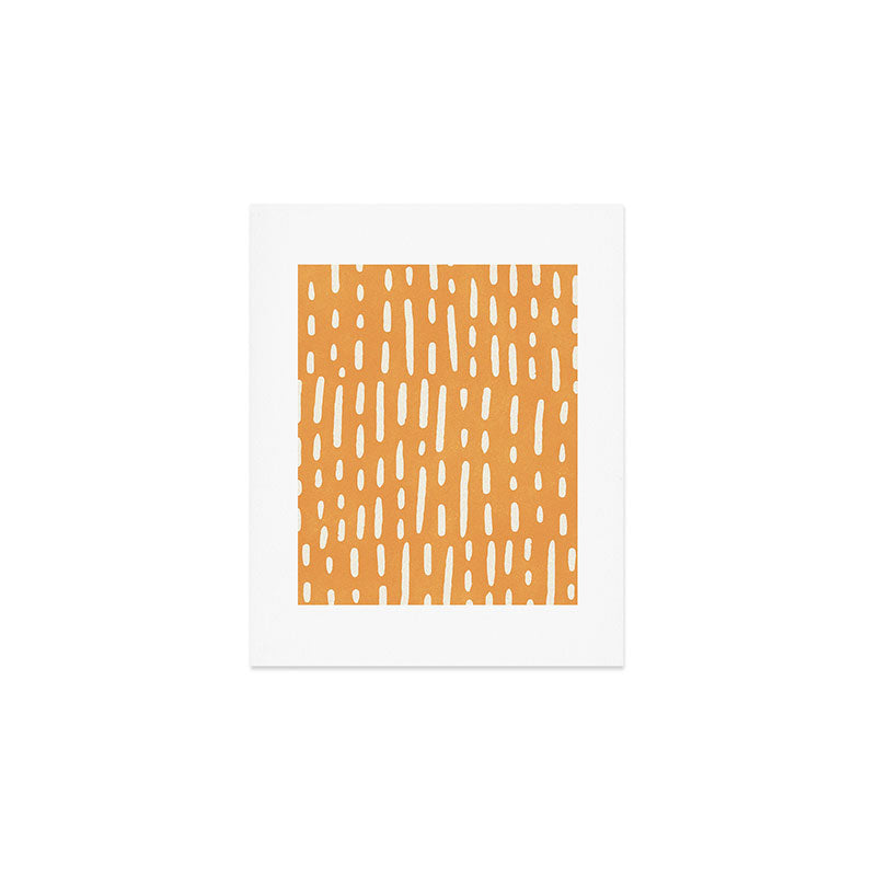 minimalist series: scandi lines, orange Art Print Gallery Image 1