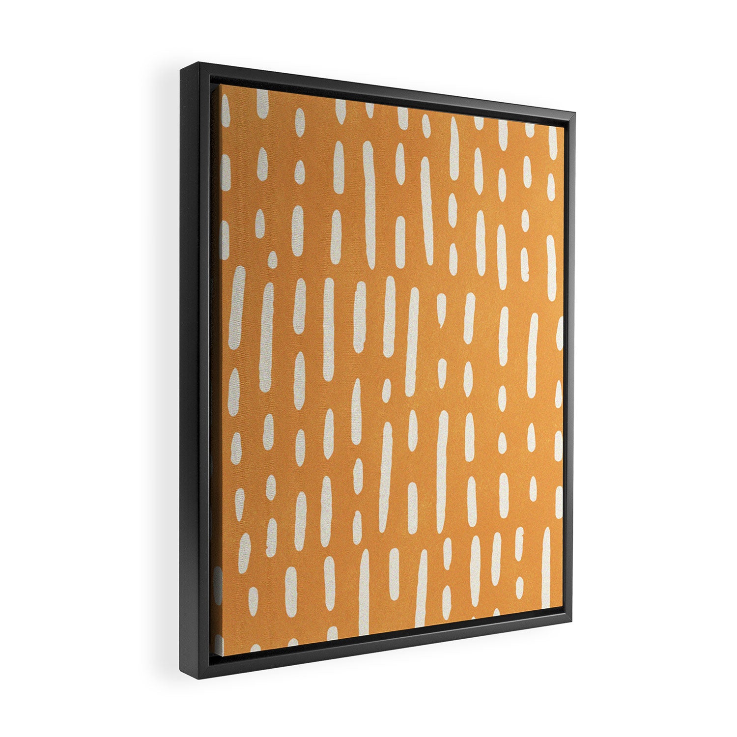 minimalist series: scandi lines, orange Framed Canvas Print Gallery Image 2