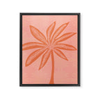 mod palms, pink Framed Canvas Print Gallery Image 8