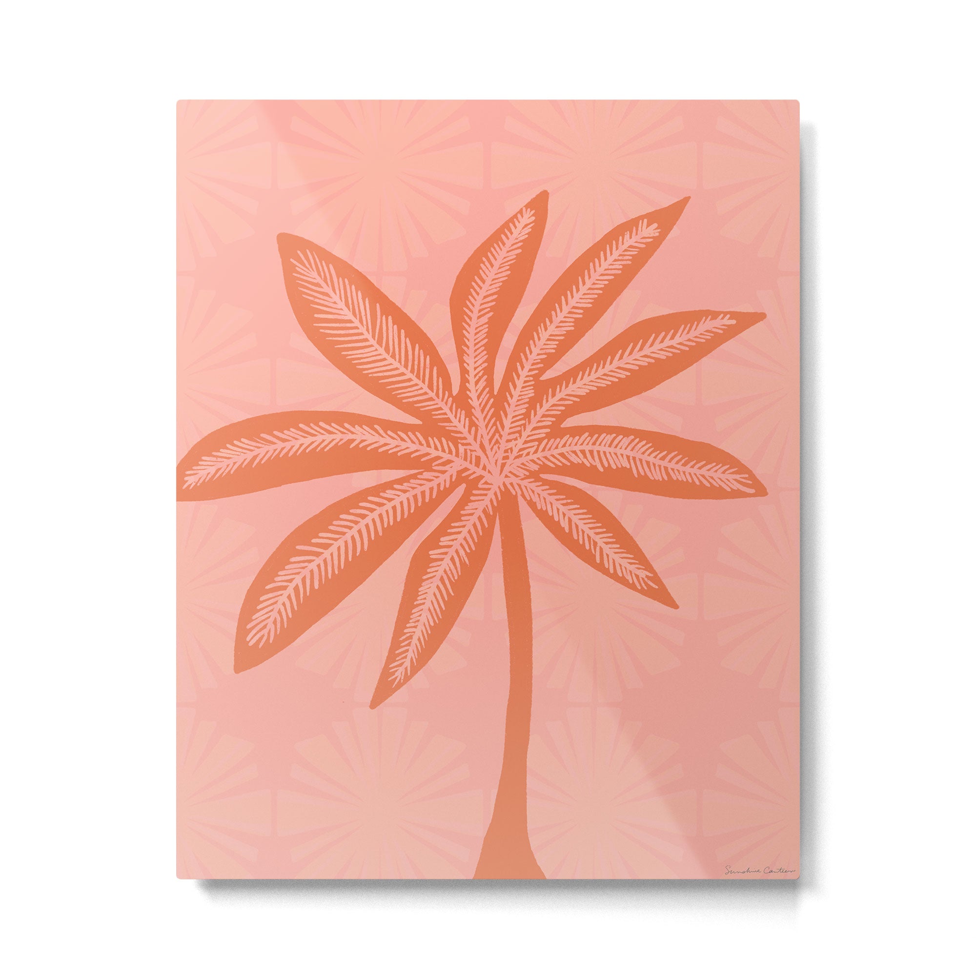 mod palms, pink Metal Print Gallery Image 6