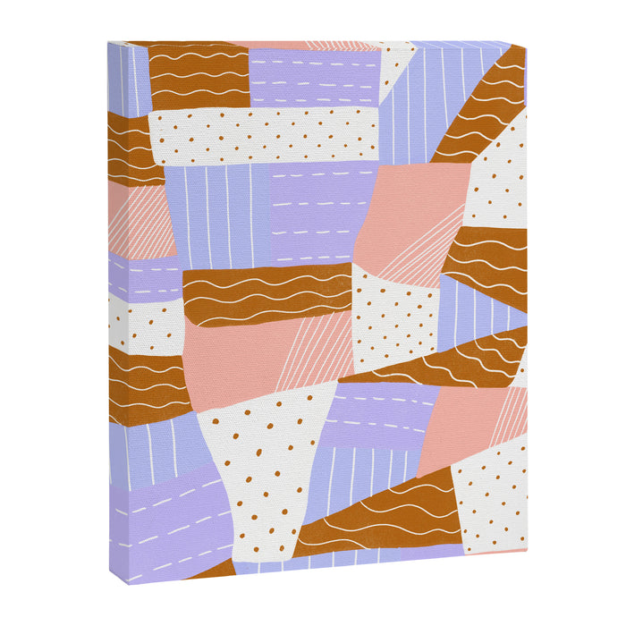 modern quilt, lilac Canvas Print Gallery Image 1