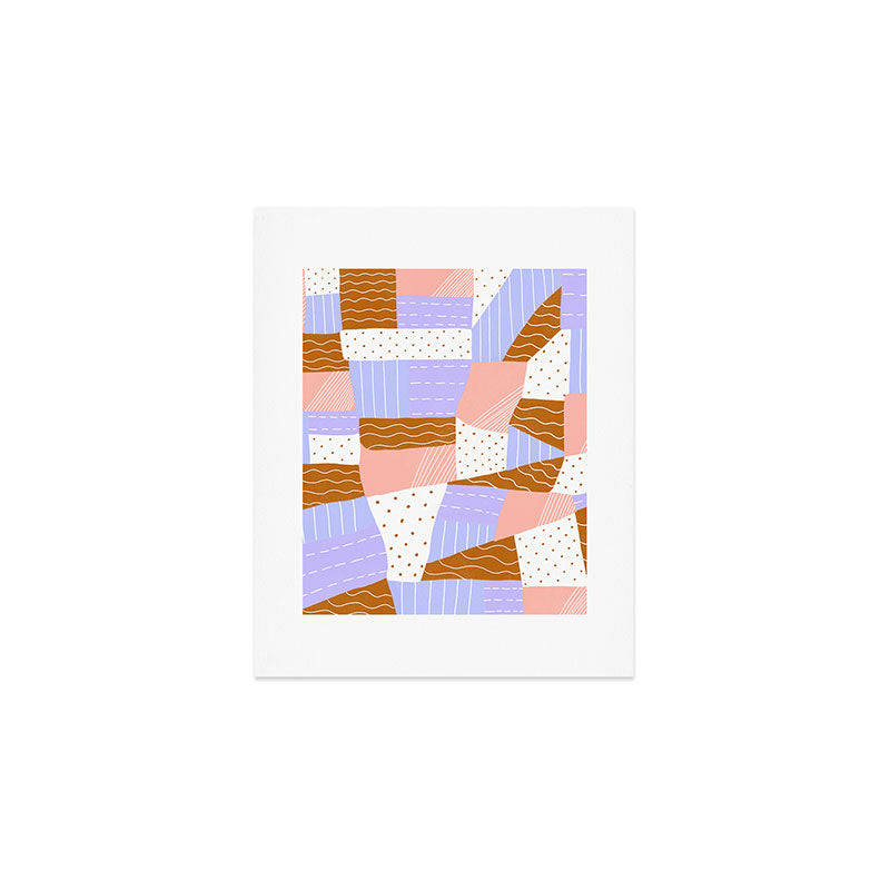 modern quilt, lilac Art Print Gallery Image 1