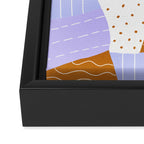 modern quilt, lilac Framed Canvas Print Gallery Image 3