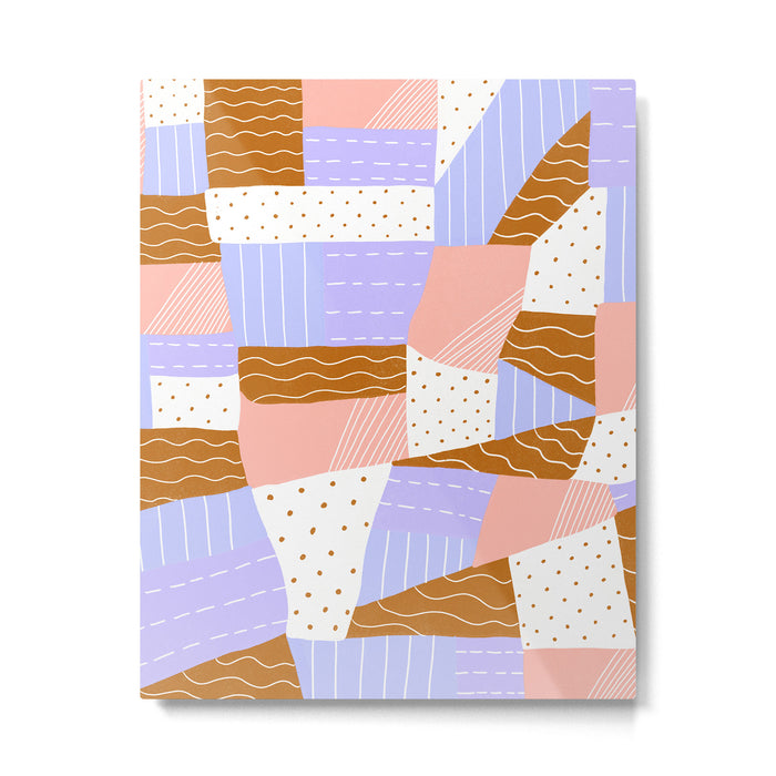 modern quilt, lilac Metal Print Gallery Image 1