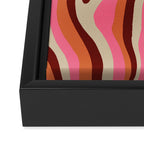 neon pink retro zebra Framed Canvas Print Gallery Image 3