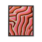 neon pink retro zebra Framed Canvas Print Gallery Image 8