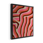 neon pink retro zebra Framed Canvas Print Gallery Image 2