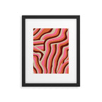 neon pink retro zebra Framed Art Print Gallery Image 6