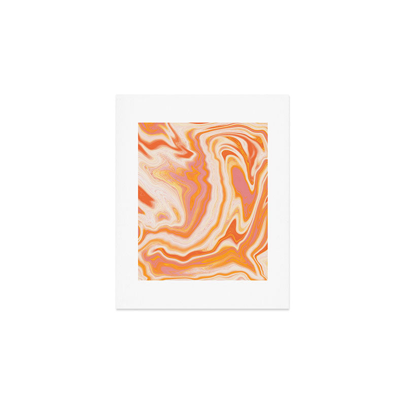 orange marble Art Print Gallery Image 1