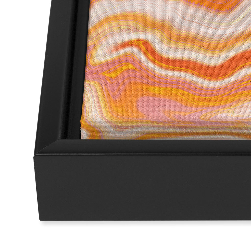 orange marble Framed Canvas Print Gallery Image 3
