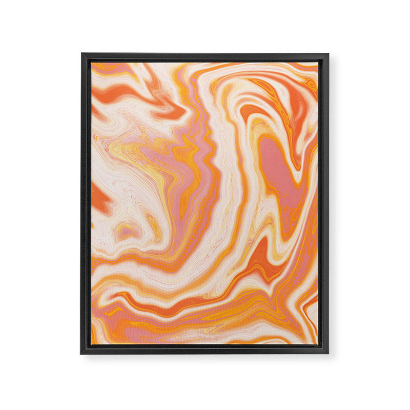 orange marble Framed Canvas Print Gallery Image 8