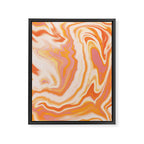 orange marble Framed Canvas Print Gallery Image 8