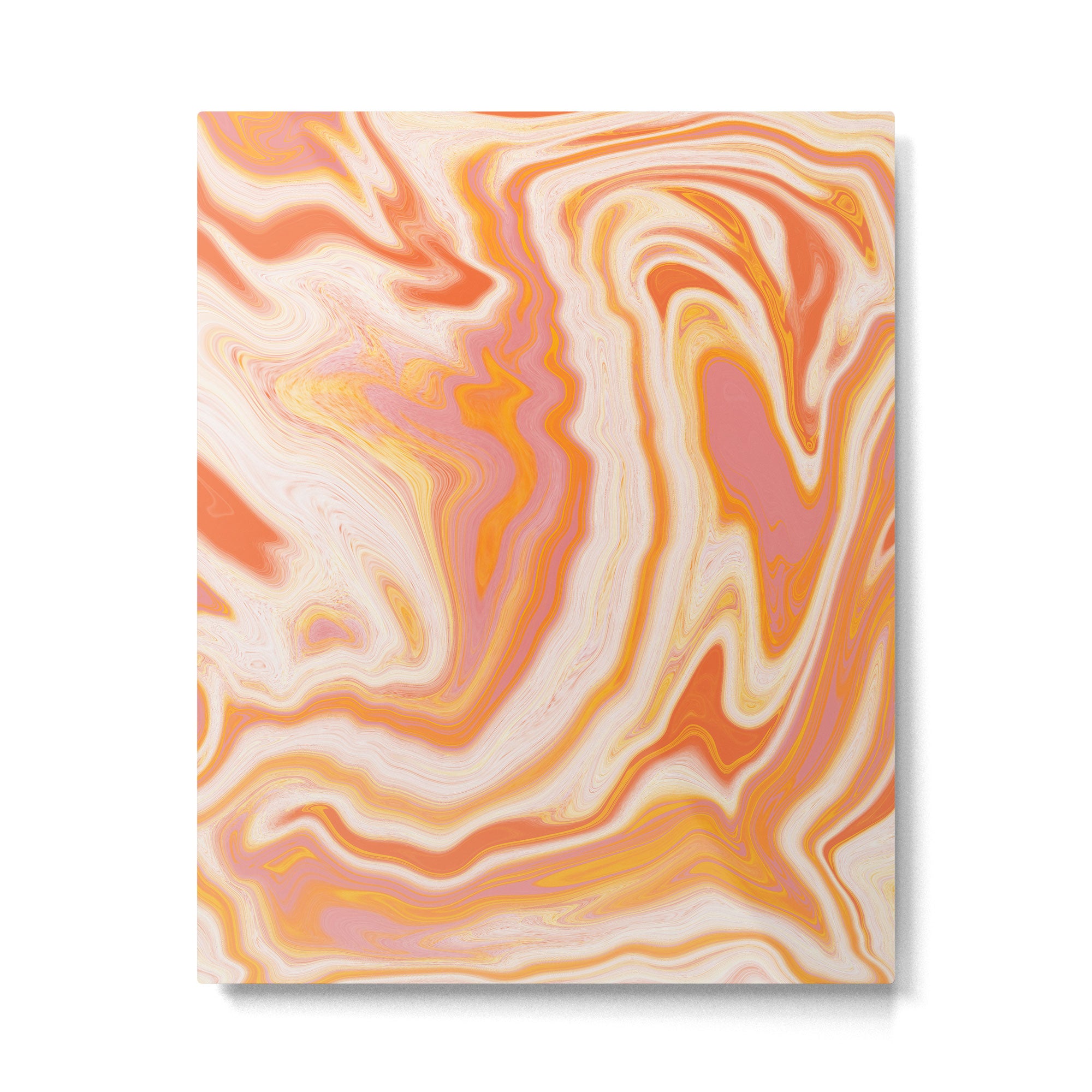 orange marble Metal Print Gallery Image 6