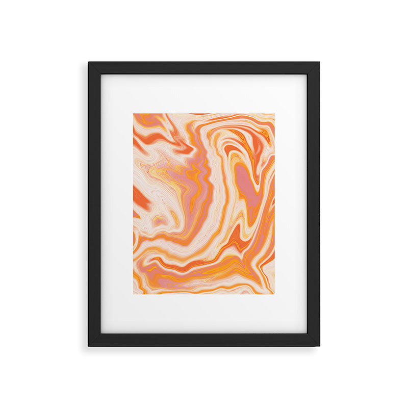 orange marble Framed Art Print Gallery Image 6