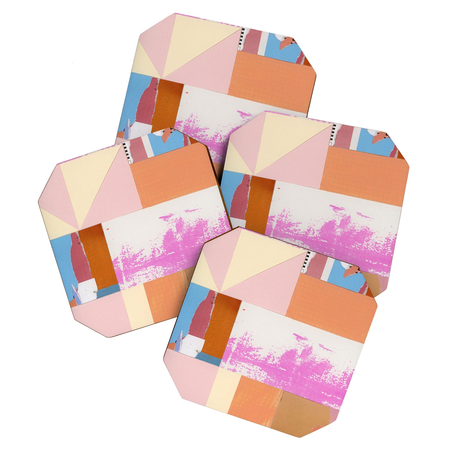paper quilt collage - no.1 Coaster Gallery Image 1