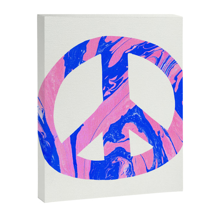 peace, blue & pink Canvas Print Gallery Image 1