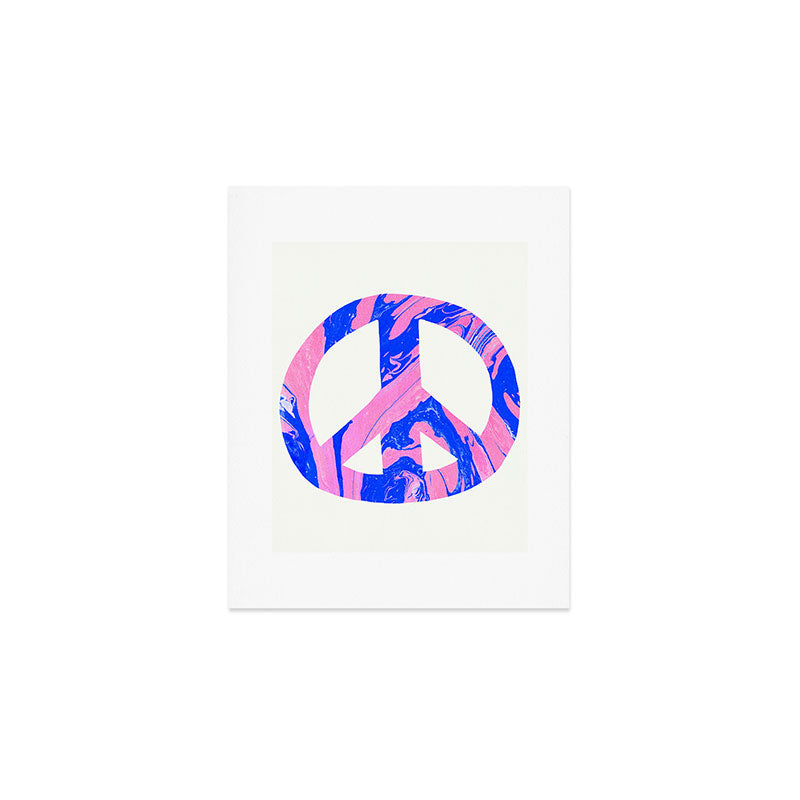 peace, blue & pink Art Print Gallery Image 1