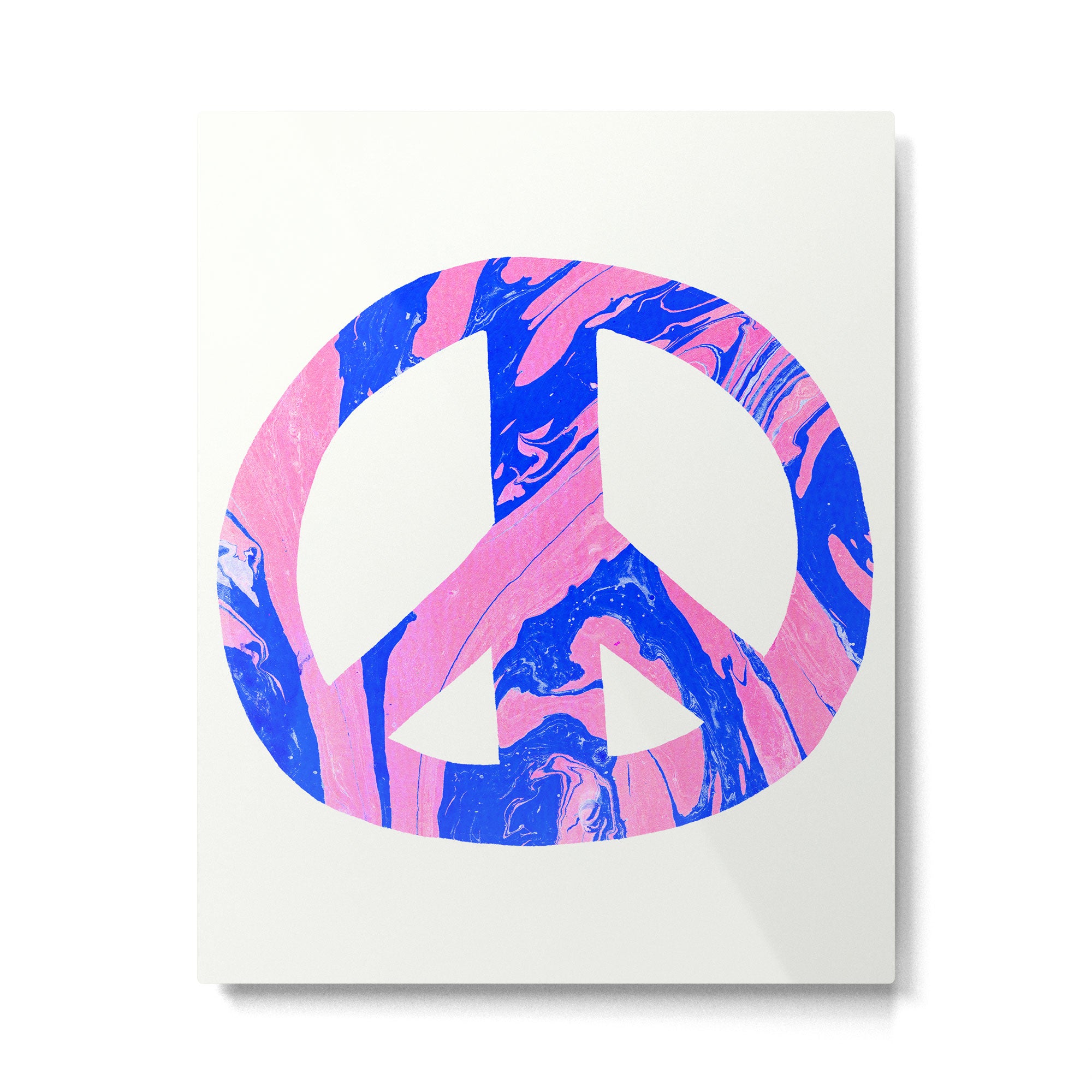 peace, blue & pink Metal Print Gallery Image 6