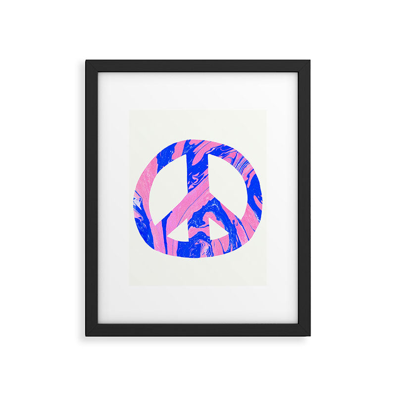 peace, blue & pink Framed Art Print Gallery Image 6