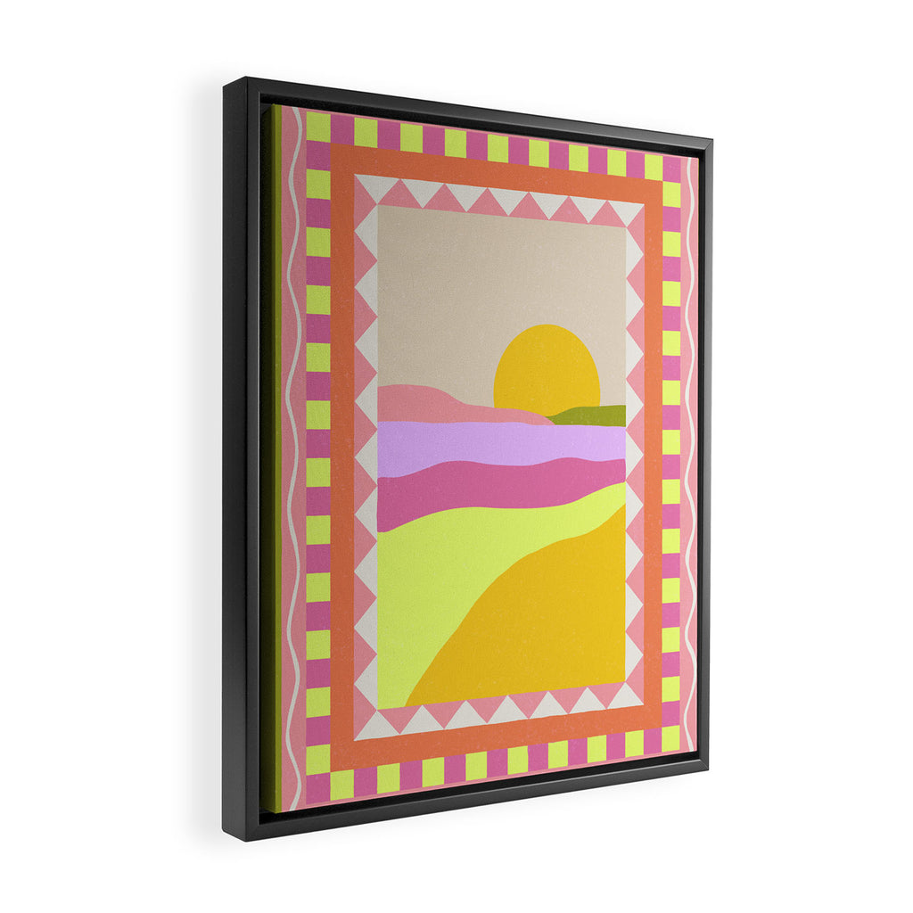 Picture Window Sunset Framed Canvas Print Gallery Image 2