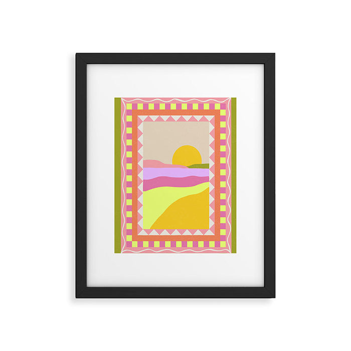Picture Window Sunset Framed Art Print Gallery Image 1