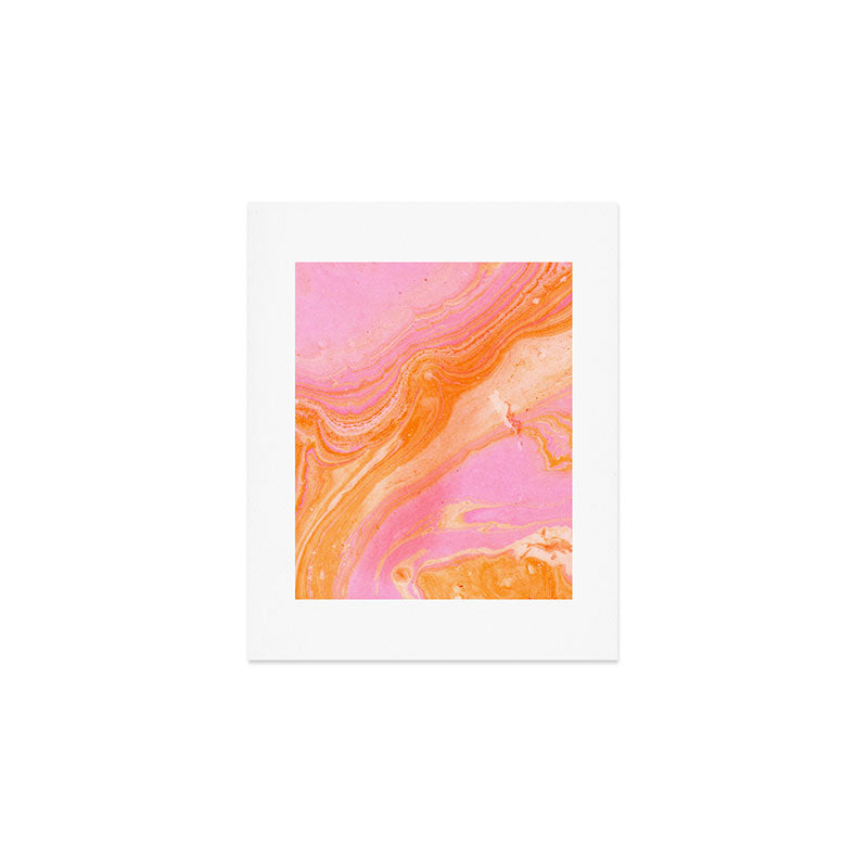 pink agate gemstone Art Print Gallery Image 1