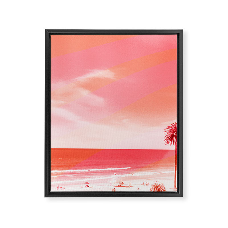 pink beach california Framed Canvas Print Gallery Image 8