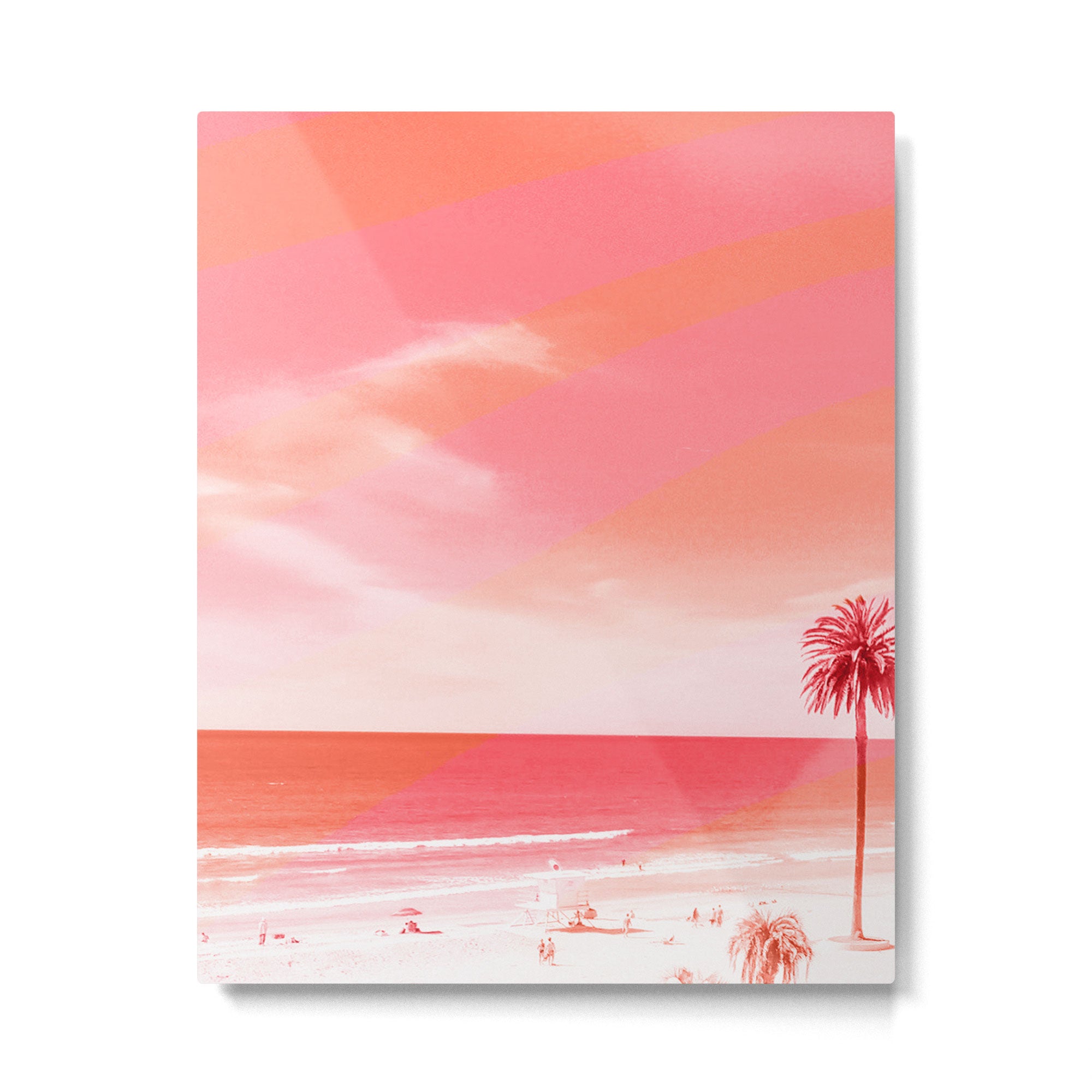 pink beach california Metal Print Gallery Image 6