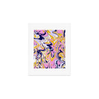 pink, navy & gold marble Art Print Gallery Image 1