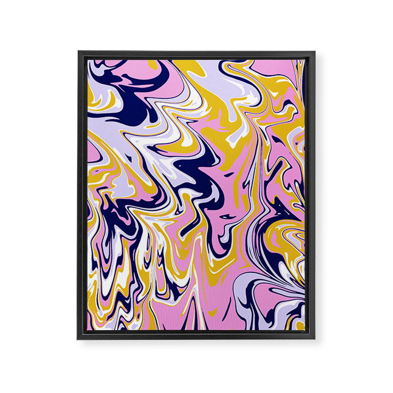 pink, navy & gold marble Framed Canvas Print Gallery Image 8