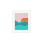 pink skies & surf Art Print Gallery Image 1