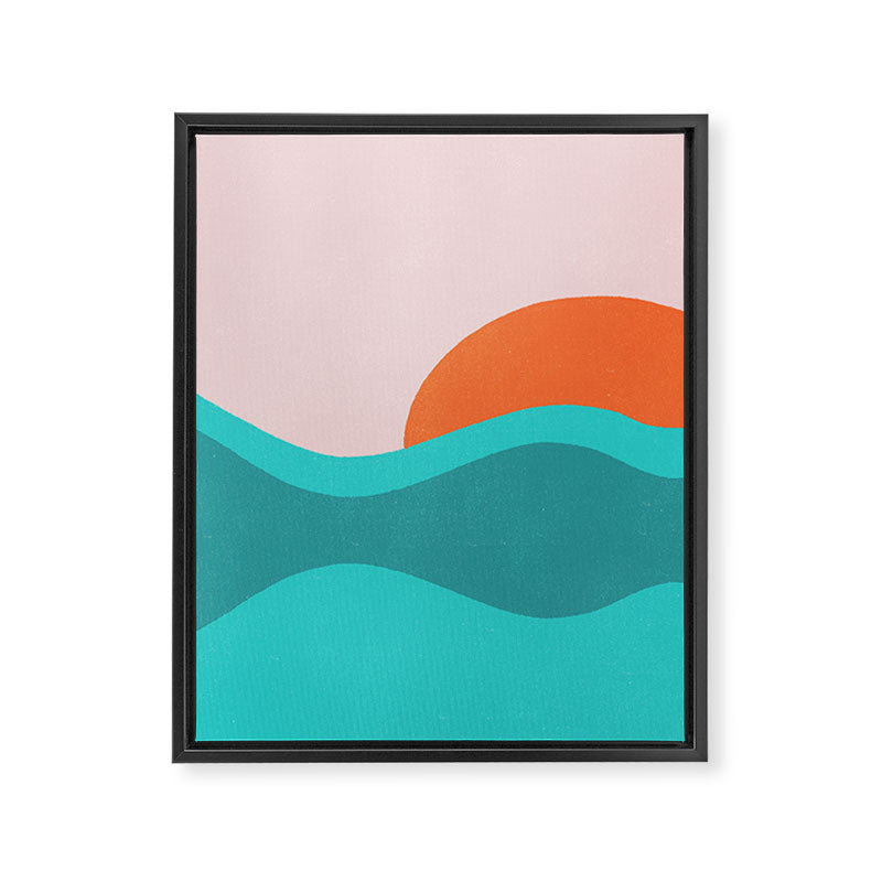 pink skies & surf Framed Canvas Print Gallery Image 8
