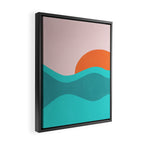 pink skies & surf Framed Canvas Print Gallery Image 2