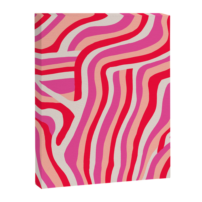 pink zebra stripes Canvas Print Gallery Image 1