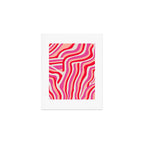 pink zebra stripes Art Print Gallery Image 1