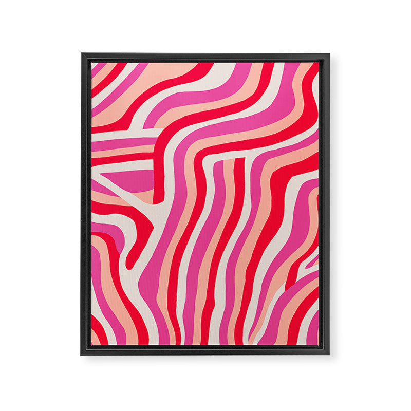 pink zebra stripes Framed Canvas Print Gallery Image 8