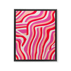 pink zebra stripes Framed Canvas Print Gallery Image 8