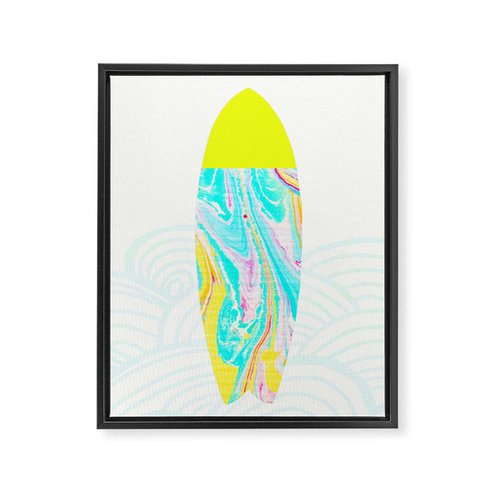 psychedelic surf Framed Canvas Print Gallery Image 1