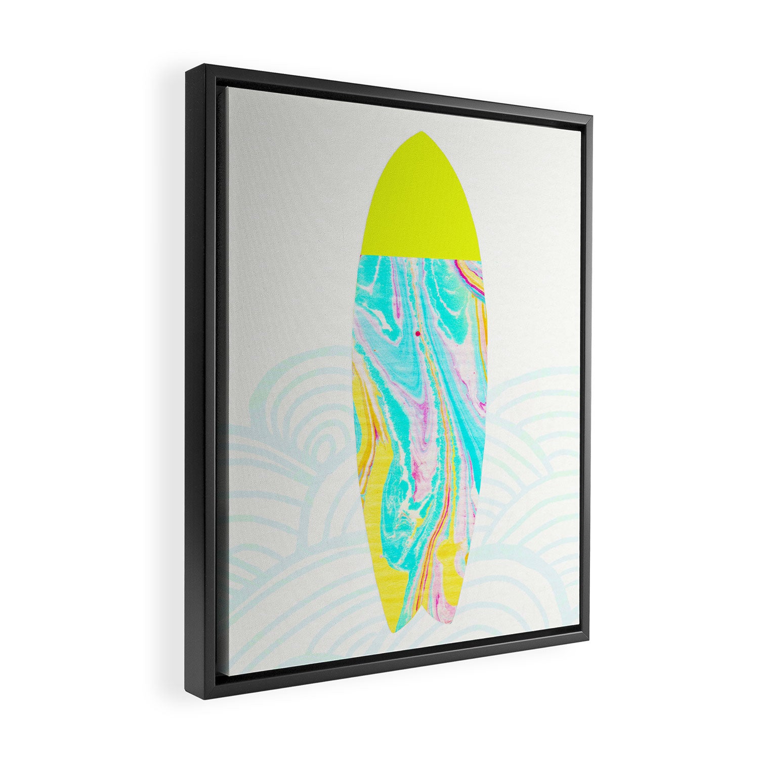 psychedelic surf Framed Canvas Print Gallery Image 2
