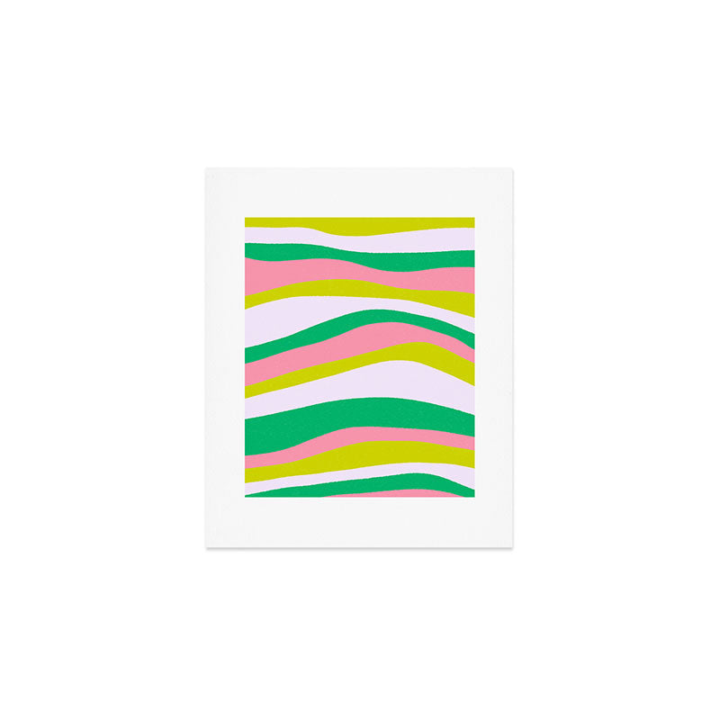 Retro Ribbon Stripes Art Print Gallery Image 1