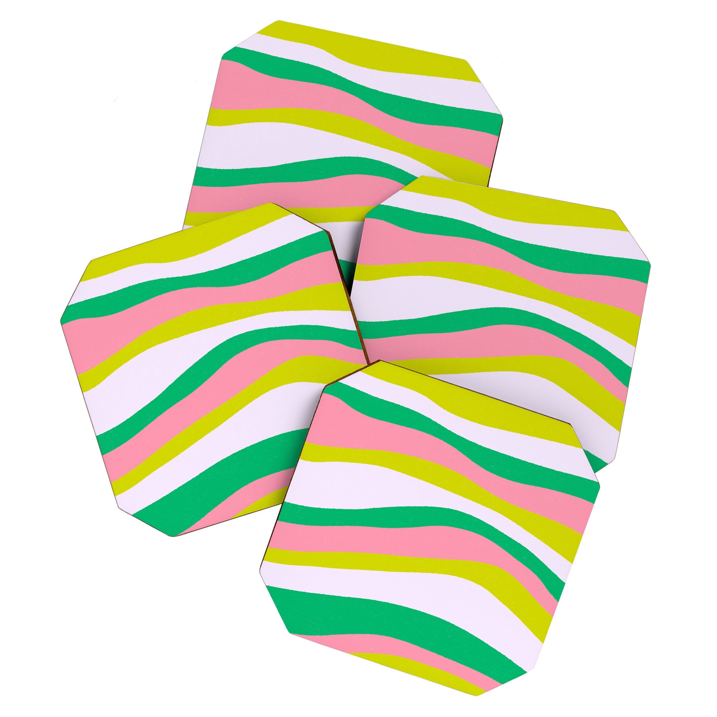 Retro Ribbon Stripes Coaster Gallery Image 1