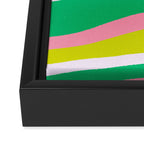 Retro Ribbon Stripes Framed Canvas Print Gallery Image 3
