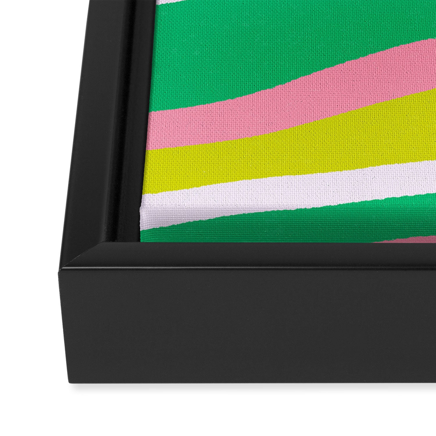 Retro Ribbon Stripes Framed Canvas Print Gallery Image 3